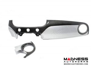 FIAT 500 ABARTH Custom Dashboard - Carbon Fiber - White Candy